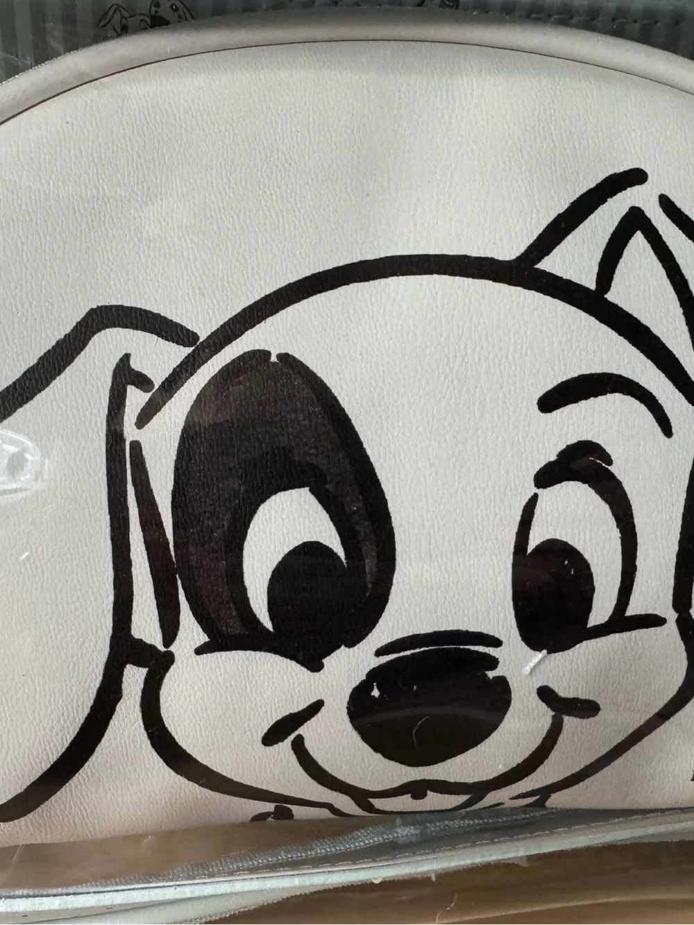 Disney 101 Dalmatians White Paw Print Dog Travel Pouch x 2 Cosmetic  bags